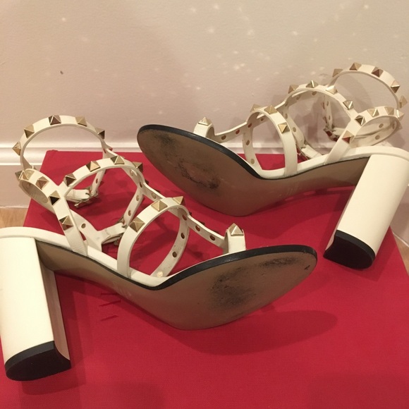 Valentino Garavani Rockstud Leather Sandals, 37/7 - Picture 4 of 6